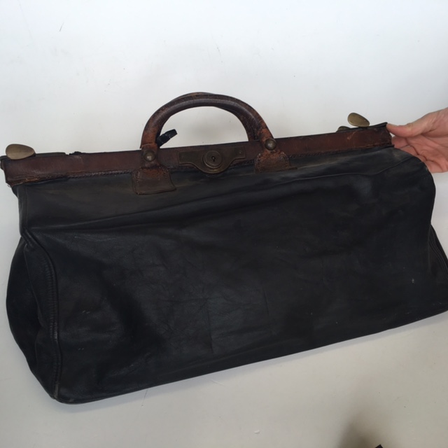 BAG, Gladstone Style - Black Soft Leather